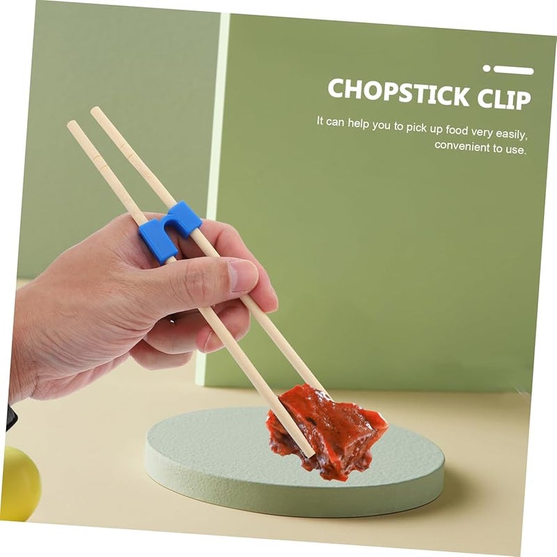 Blue Chopsticks Training Covers 5pcs Portable Helper Sleeves for Beginners Easy Use Travel - Image 5